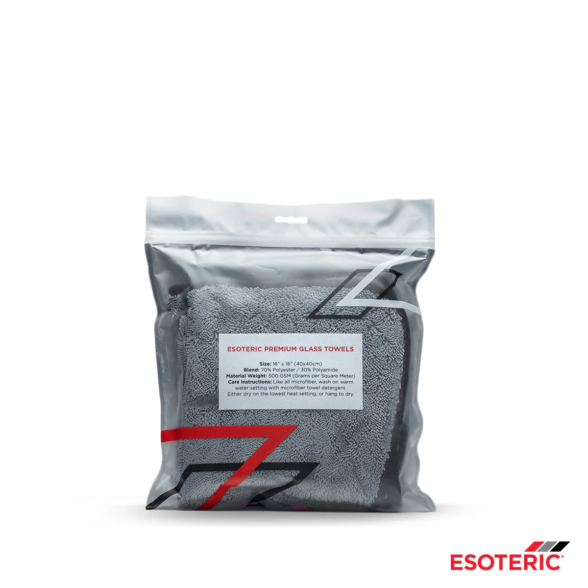 ESOTERIC Premium Glass Cleaning Microfiber Towels 3 Pack - Image 4