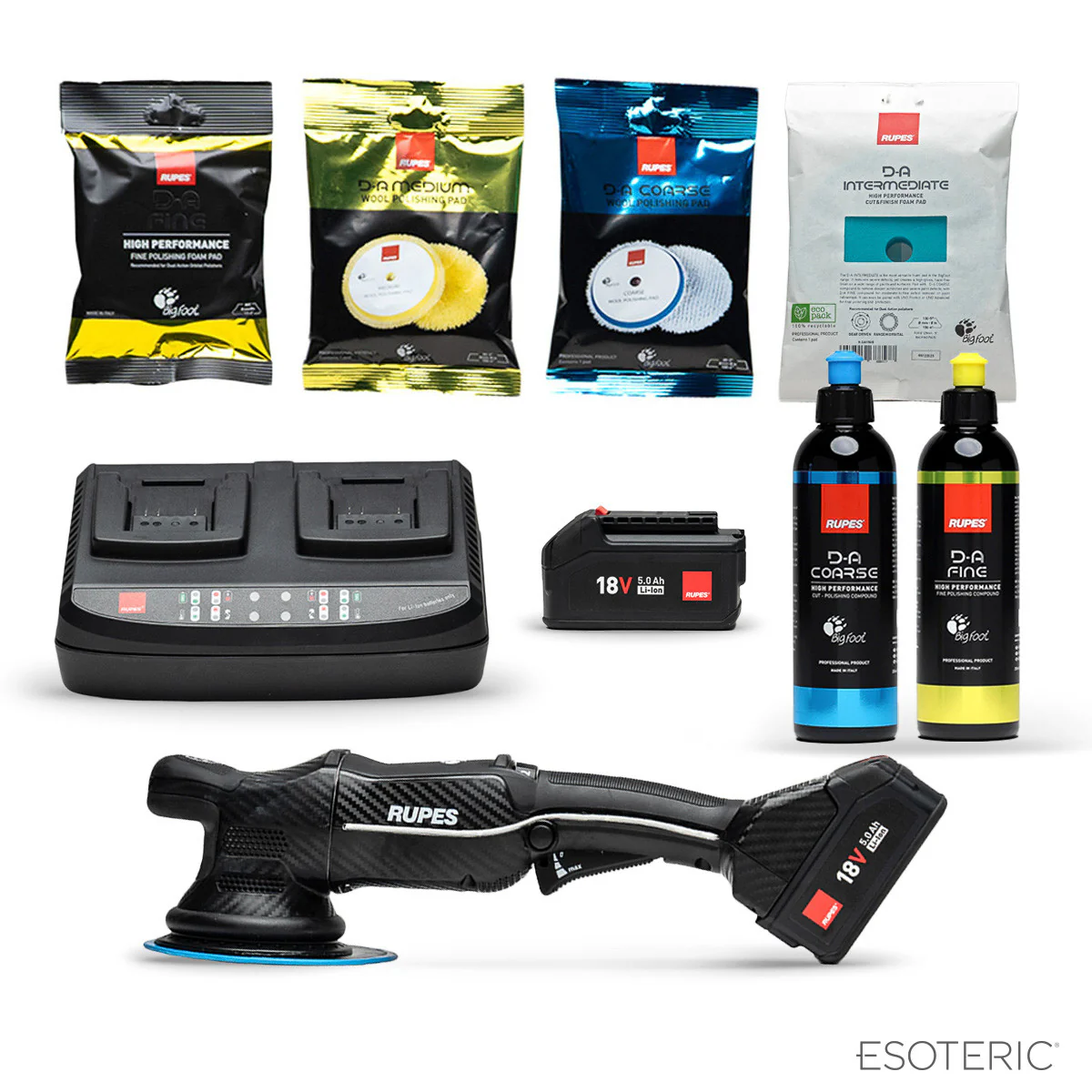 RUPES HLR21 Bigfoot iBrid Battery Powered Random Orbital Polisher Kit - Image 9